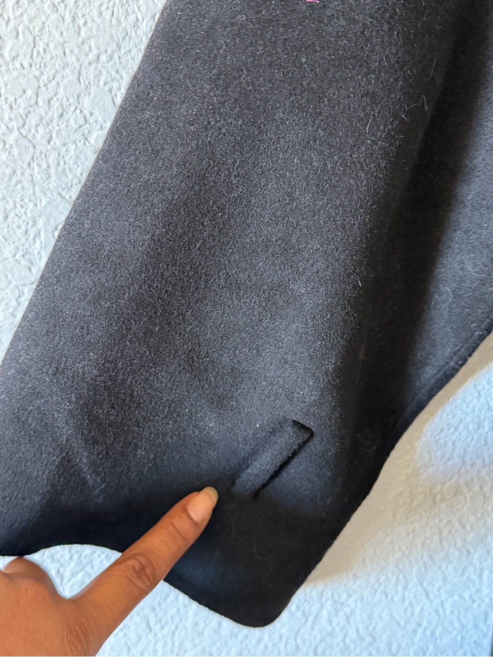 Belle & Bloom Let Me Go Collarless Wool Blend Coat Black Large - Picture 5 of 7